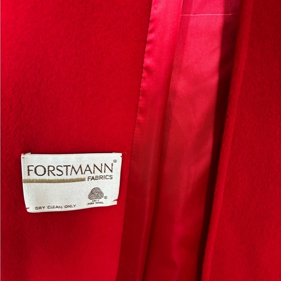 Elegant Vintage Red Women's Coat Petite Small 100% wool - Picture 5 of 11